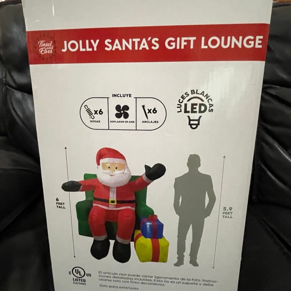 Jolly Santa LED Inflatable - Picture 2 of 9